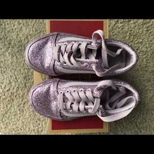 Girls Old Skool Vans glitter
